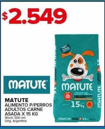 Carrefour Maxi Matute alimento p perros adultos carne asada oferta