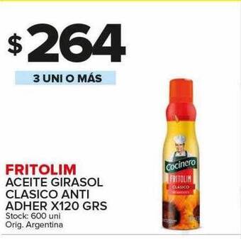 Carrefour Maxi Fritolim aceite girasol clasico anti adher oferta
