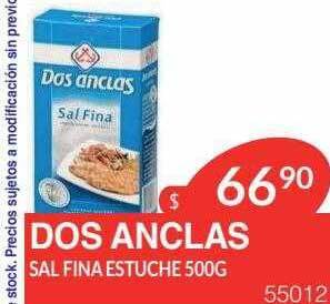 Masivos Dos anclas sal fina estuche oferta