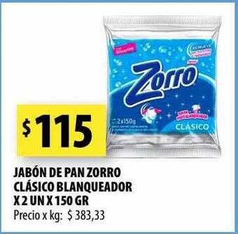 Punto Mayorista Jabón de pan zorro clásico blanqueador oferta