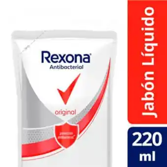 Supermercados Comodin Jabón líquido rexona antibacterial original 220 ml repuesto oferta