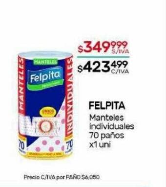 Nini Mayorista Felpita manteles individuales oferta