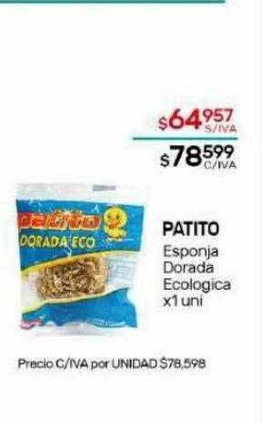 Nini Mayorista Patito esponja dorada ecologica oferta