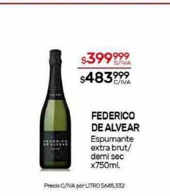 Nini Mayorista Federico de alvear espumante extra brut demi sec oferta