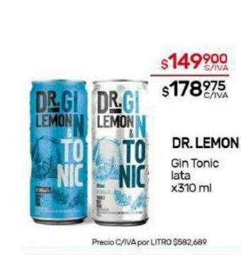 Nini Mayorista Dr. lemon gin tonic oferta