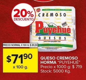 Carrefour Maxi Queso cremoso puyehué x 100g oferta
