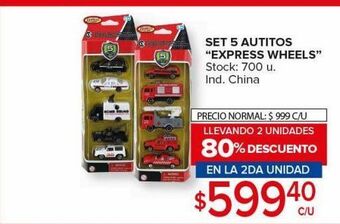 Carrefour Maxi Set 5 autitos express wheels oferta