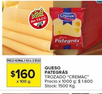Carrefour Maxi Queso pategrás cremac x 100g oferta