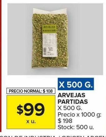Carrefour Maxi Arvejas partidas x 500g oferta