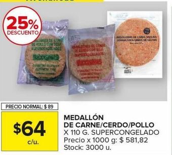 Carrefour Maxi Medallón de carne/cerdo/pollo oferta