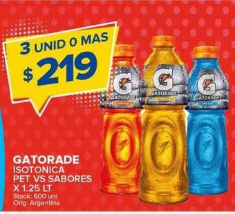 Carrefour Maxi Gatorade isotonica pet vs sabores oferta