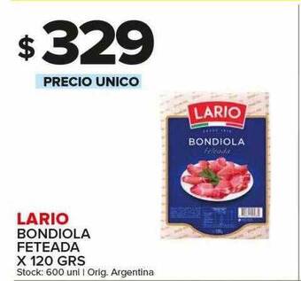 Carrefour Maxi Lario bondiola feteada oferta