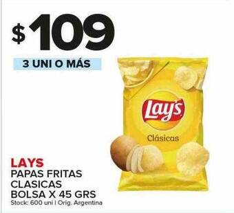 Carrefour Maxi Lays papas fritas clasicas bolsa oferta