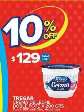 Carrefour Maxi Tregar crema de leche doble pote oferta