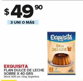 Carrefour Maxi Exquisita flan dulce de leche sobre oferta