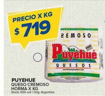 Carrefour Maxi Puyehue queso cremoso horma oferta