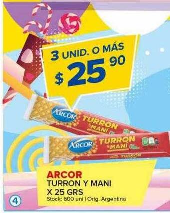 Carrefour Maxi Arcor turron y mani oferta