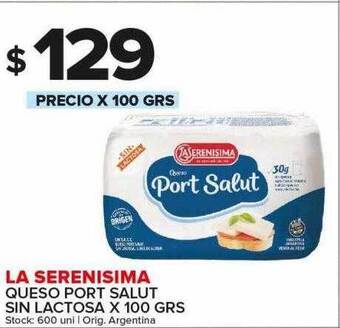 Carrefour Maxi La serenisima queso port salut sin lactosa oferta