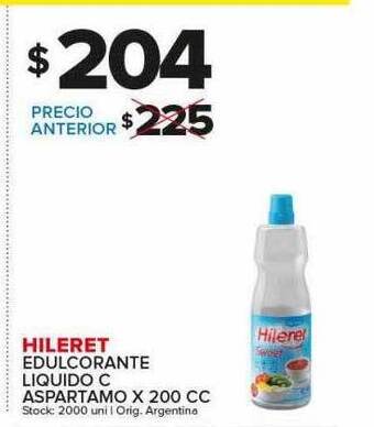 Carrefour Maxi Hileret edulcorante liquido c aspartamo oferta