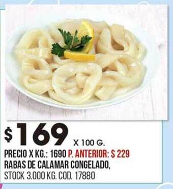 Coto Rabas de calamar congelado oferta