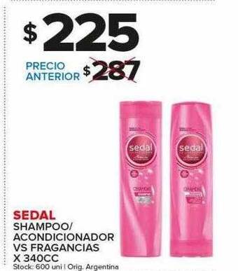 Carrefour Maxi Sedal shampoo acondicionador vs fragancias oferta