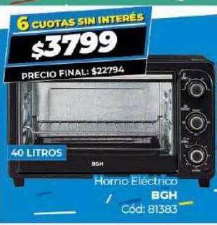 Diarco Horno eléctrico bgh oferta