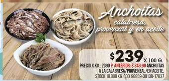 Coto Anchoitas a la calabresa provenzal en aceite oferta