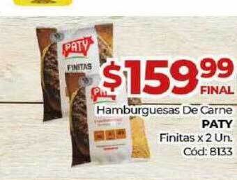 Diarco Hamburguesas de carne paty finitas oferta