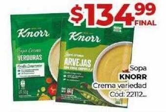 Diarco Sopa knorr crema variedad oferta