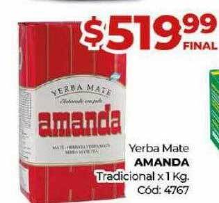 Diarco Yerba mate amanda tradicional oferta