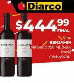 Diarco Vino benjamin malbec oferta