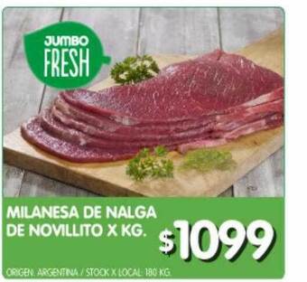 Jumbo Milanesa de nalga de novillito oferta