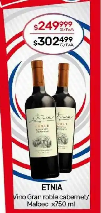 Nini Mayorista Etnia vino gran roble cabernet malbec oferta