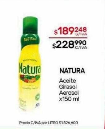 Nini Mayorista Natura aceite girasol aerosol oferta
