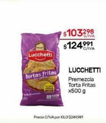 Nini Mayorista Lucchetti premezcla torta fritas oferta