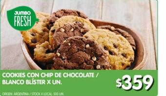 Jumbo Cookies con chip de chocolate blanco blister oferta