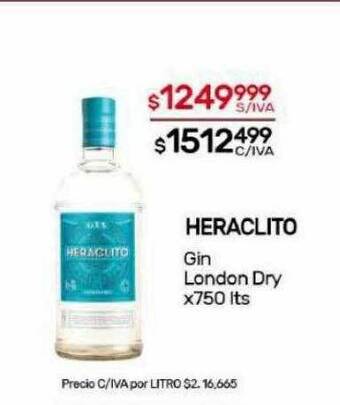 Nini Mayorista Heraclito gin london dry oferta
