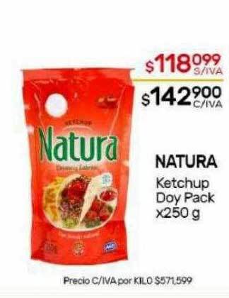 Nini Mayorista Natura ketchup doy pack oferta