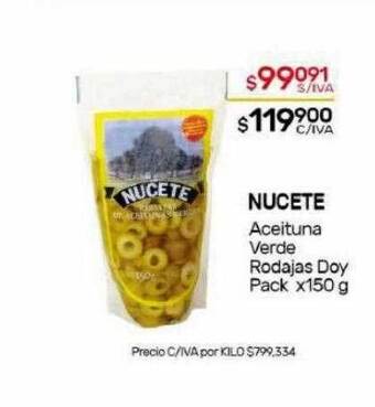 Nini Mayorista Nucete aceituna verde rodajas doy pack oferta