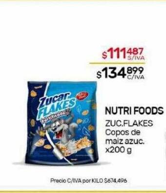 Nini Mayorista Nutri foods zuc. flakes copos de maiz azuc oferta