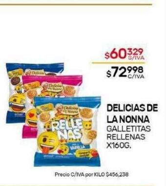 Nini Mayorista Delicias de la nonna galletitas rellenas oferta