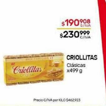 Nini Mayorista Criollitas clásicas oferta