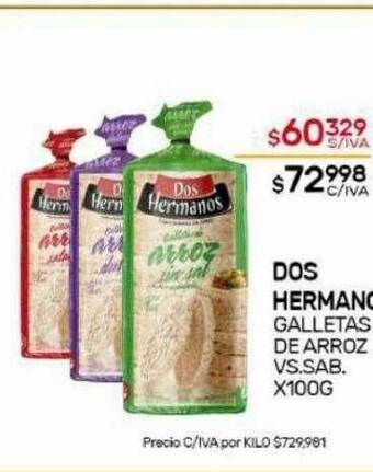 Nini Mayorista Dos hermanos galletas de arroz vs. sab. oferta
