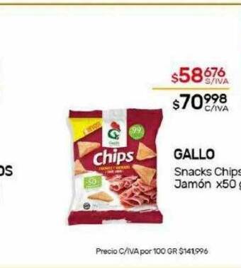 Nini Mayorista Gallo snacks chips jamón oferta