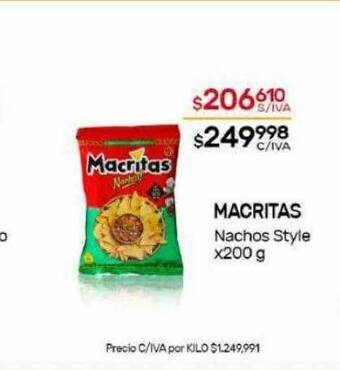 Nini Mayorista Macritas nachos style oferta