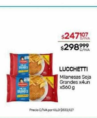 Nini Mayorista Lucchetti milanesas soja grandes oferta