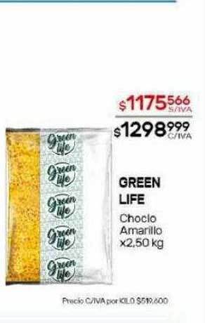 Nini Mayorista Green life choclo amarillo oferta