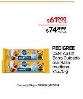 Nini Mayorista Pedigree dentastix barra cuidado oral raza mediana oferta