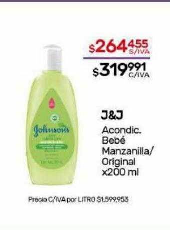 Nini Mayorista J&j acondic. bebé manzanilla original oferta
