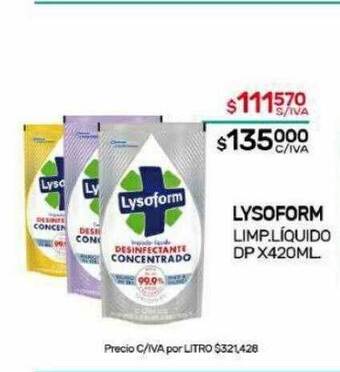 Nini Mayorista Lysoform limp. líquido oferta